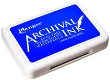 Archival Ink AIP30454 Manganese Dye Permanent Waterproof Pad Blue Art Supplies