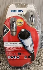 Philips Gold Plated Series 6' Fiber-Optic Toslink Audio Cable M62794 Sealed 