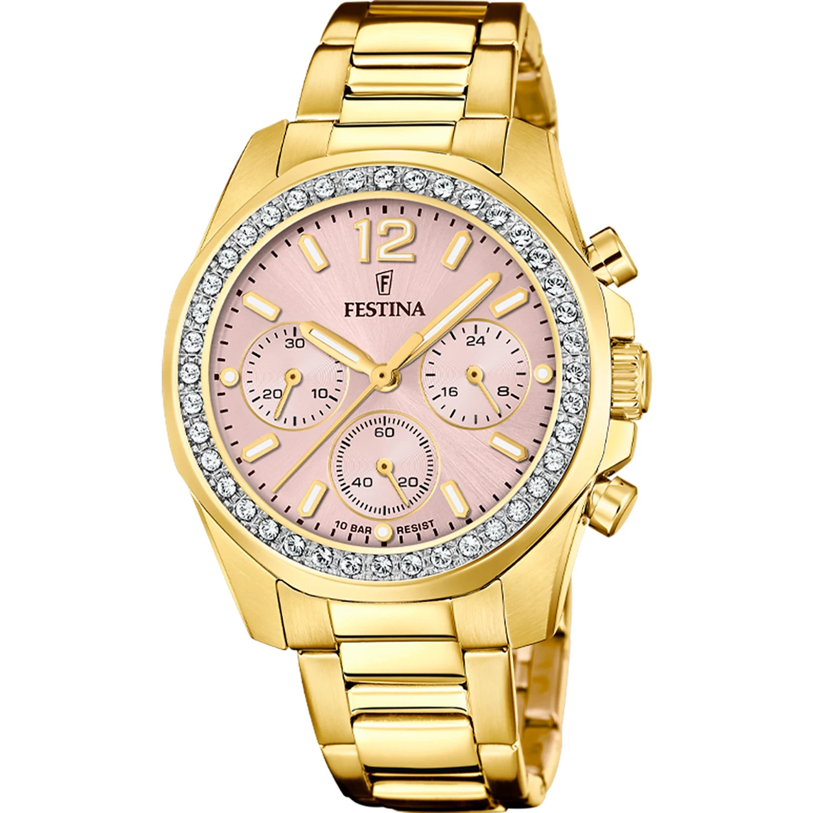 Festina F206094 montre acier avec verre minéral et chrono