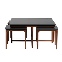 Gruppe Couchtische Beistelltische Kaffeetische Sofatische Holz Schwarz