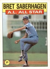 1986 Topps Bret Saberhagen #720 All-Star League Leaders Royals