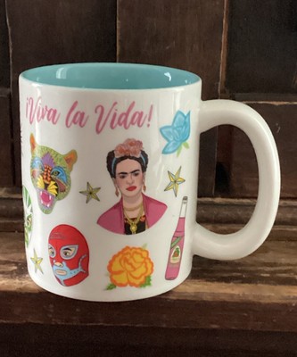 Viva La Vida Latin Culture Mug Frida Kahlo Luchadores Concha Piñata