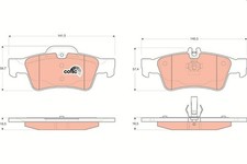 Bremsbelagsatz Hinten für Mercedes S203 S204 W211 W212 Vf211 S211 S212 62-17