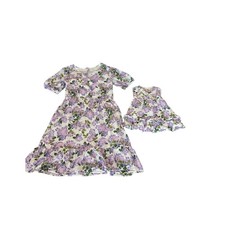 Gymboree Mommy And Me Matching Floral Dresses Set Lila Lavender SZ Large 12-18 M