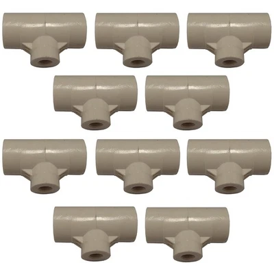 RELIABLE AFTERMARKET PARTS OUR NAME SAYS IT ALL 10 PVC 1/2" Tee Fittings for Hen/Poultry Drinker Waterer Cups & Nipples