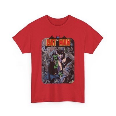 Batman & Catwoman T-Shirt George Perez DC Comics Art Retro Vintage-Style Tee