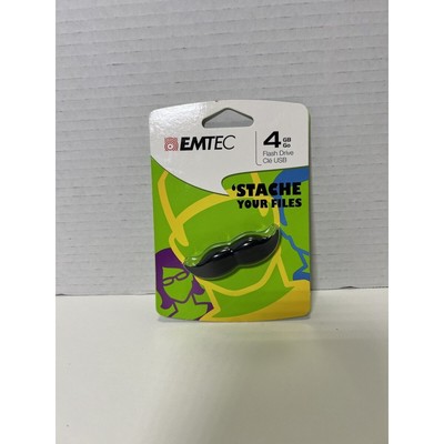 EMTEC 'Stache Mustache 4 GB USB Flash Drive, Black