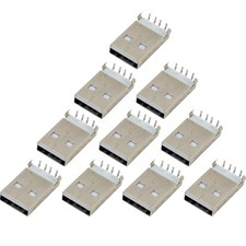 risingsaplings 10pcs USB 2.0 Type A A Male 90 Degree Connector 10pcs