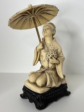Japanese Okimono Figurine kneeling Geisha Wom...