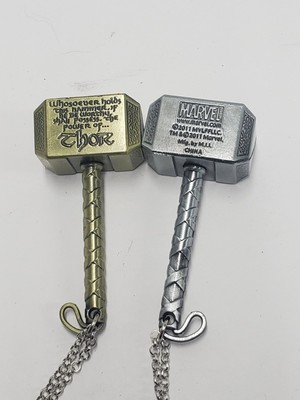 THOR Hammer Mjolnir Marvel Pendent Necklace Silver or Bronze tone Cosplay