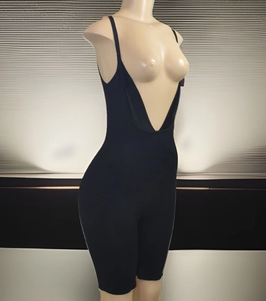 Body SPANX Slimmer & Shine Busto Abierto Medio Muslo Firme Oro Rosa XL 2325 NUEVO Foto 3 de 4