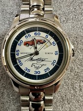 Rare Triple Animated Ford Mustang Watch F117M - 3 Rotating Cars- MINT - New Batt