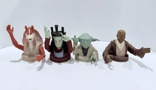 Taco Bell Star Wars Cup Toppers Phantom Menace Set of 4 Toppers.