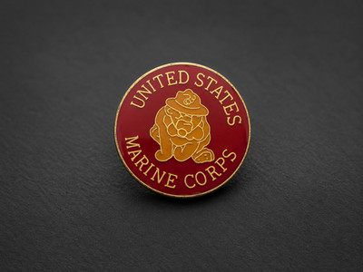 Pin Abzeichen USMC Bulldog United States Marine Corps - US Marines Emaille Pin