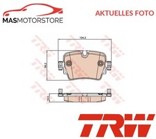 SATZ BREMSBELÄGE BREMSKLÖTZE HINTEN TRW GDB2066 P FÜR JAGUAR F-TYPE 3L,5L