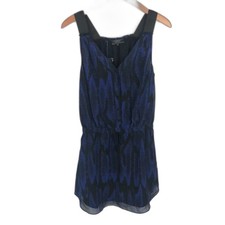 Guess Blue Black Electric Sleeveless Tank Dress NWT Size Small