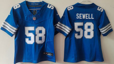 ​​Tariffs​ Free~ YOUTH'S Penei Sewell #58 Lions FUSE Blue Sewn Stitched Jersey.