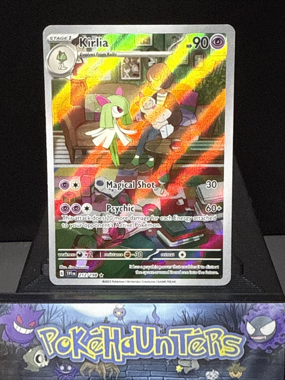 Pokemon Card Kirlia 212/198 Scarlet & Violet Base Illustration Rare Near Mint