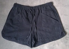 C&C California Women's Shorts Linen Lyocell Pockets Drawstrings Beachy Summer L