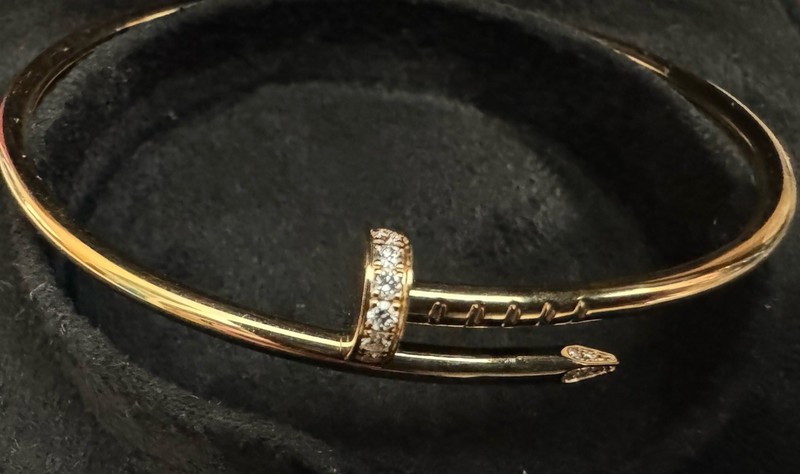 Cartier Juste Un Clou Bracelet Small Model in Rose Gold Sz 17 Excellent