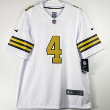 Derek/#4/Carr/Saints/Stitched/Jersey/White/S/M/L/XL/2XL/3XL/4XL