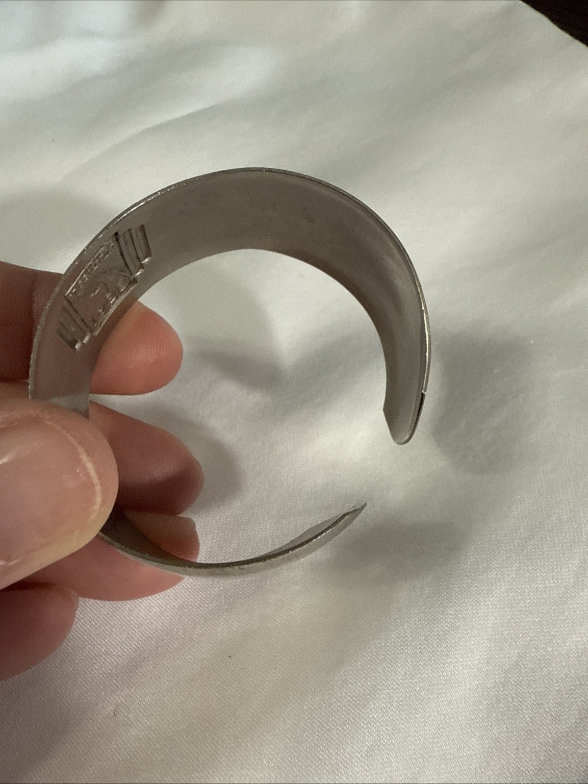 1933 Chicago Worlds Fair Silver Tone Bracelet Cuff Vintage Souvenir