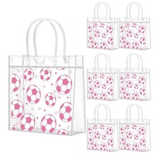 20 Pcs Basketball Clear Gift Bag with Handles Plastic Basketball Treat Plastic S