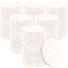 300 Count Compressed Facial Sponges - Natural Cellulose Disposable Face Cleansin