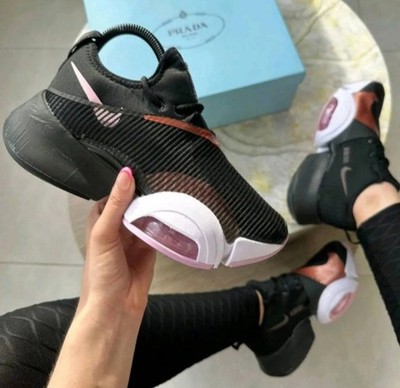 Nike Air Zoom SuperRep BQ7043-086 Black Gold Pink Mesh Low Top Sneaker Women's