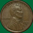 1931-S Lincoln Wheat Cent Extremely Fine XF Coin #35135
