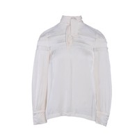 Sandro Paris Damen Bluse Ecru Schluppenbluse Spitze Satin Gr 34 Xs E11473H Top