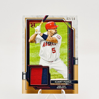 ALBERT PUJOLS 2021 Topps Museum Collection Game Used Relic Red /10 #MMR-APU1