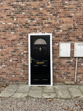 £425 UPVC PVC Composite Door Jet Black Front Door Back Door 935mm x 2065mm