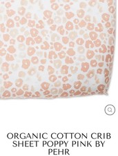 PEHR Organic Cotton Crib Sheet Pink Leopard Nordstrom