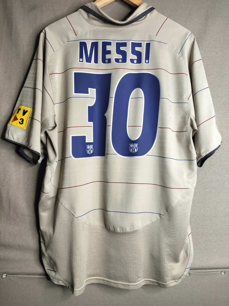 LIONEL MESSI 30 L Jersey FC Barcelona 2004 2005 Third Maglia Nike
