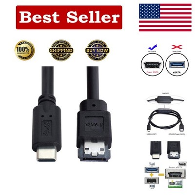 High-Speed USB C to eSATA Cable for External HDD, 3.28FT (1.0M) Connection