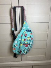 KAVU Crossbody Rope Sling Bag Backpack Fruit Hiking Camping Preowned