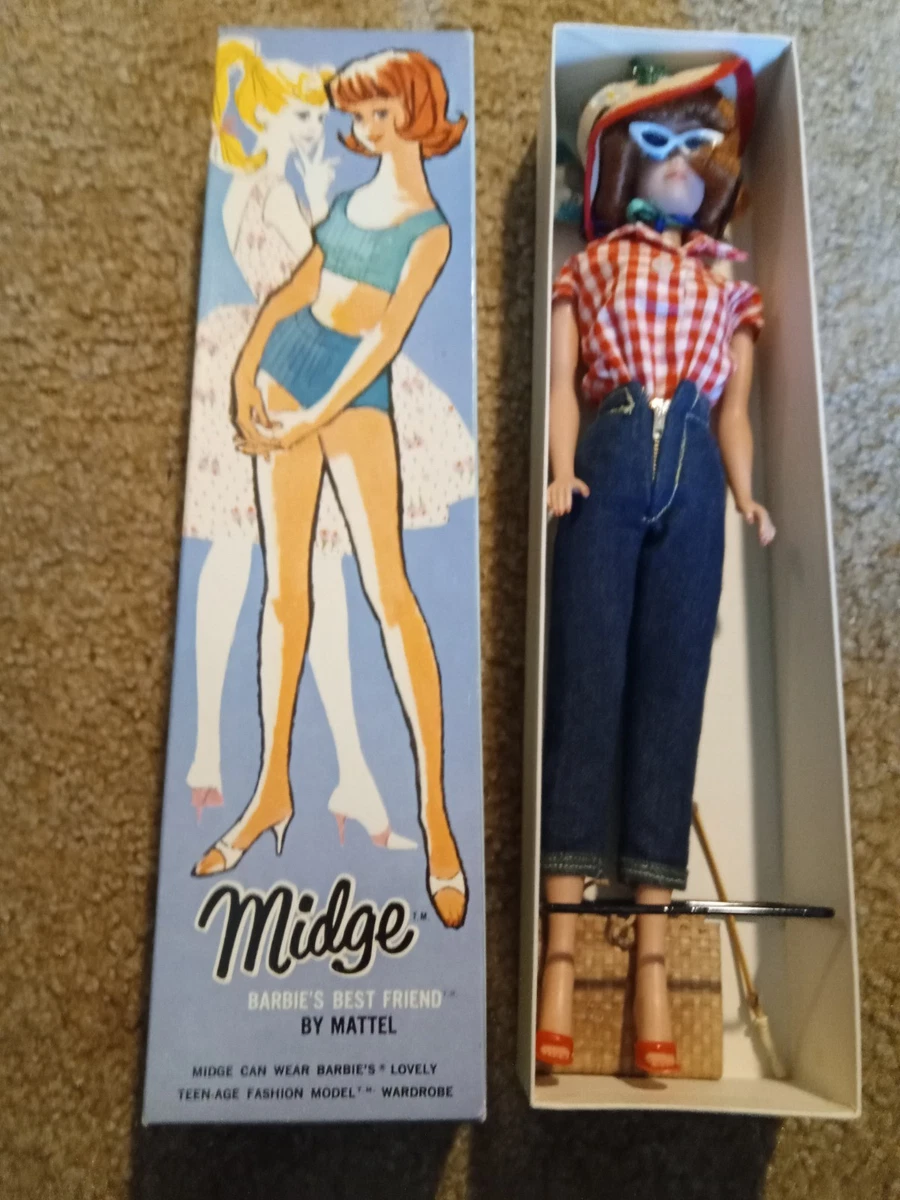 バービー　ビンテージ　ミッヂ　1963 + レインコート　レア 1963 Midge Doll Indiana Vintage Barbie Dolls (Pre-1967) for sale