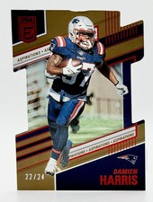 2022 Panini Elite Aspirations Gold Die Cut #54 Damien Harris 22/24 Patriots