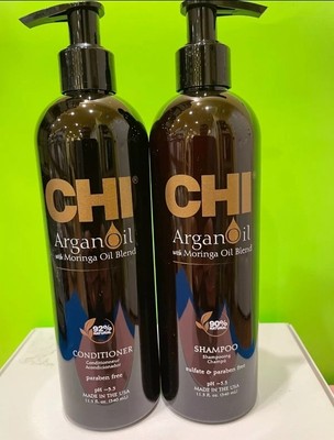 CHI Argan Oil Plus Moringa Oil Shampoo & Conditioner 11.5oz New & Authentic Duo
