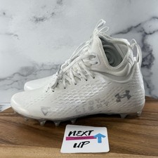 Men  s size 9-Under Armour Spotlight Lux MC 2.0 Football Cleats White NEW