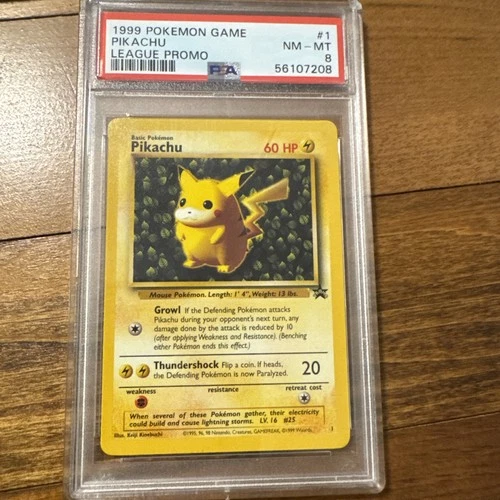 Ivy Pikachu 1999 Pokemon League Black Star Promo #1 PSA 8 NEAR MINT - MINT
