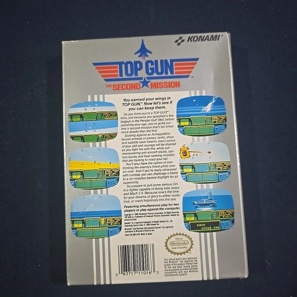 Top Gun: The Second Mission (Nintendo Nes 1989) Complete Manual Inserts  Rev A - Image 4 of 4