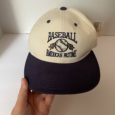Vtg NOS Cuffys Hat W/Tag Baseball American Pastime HTF Adjustable 100% Cotton