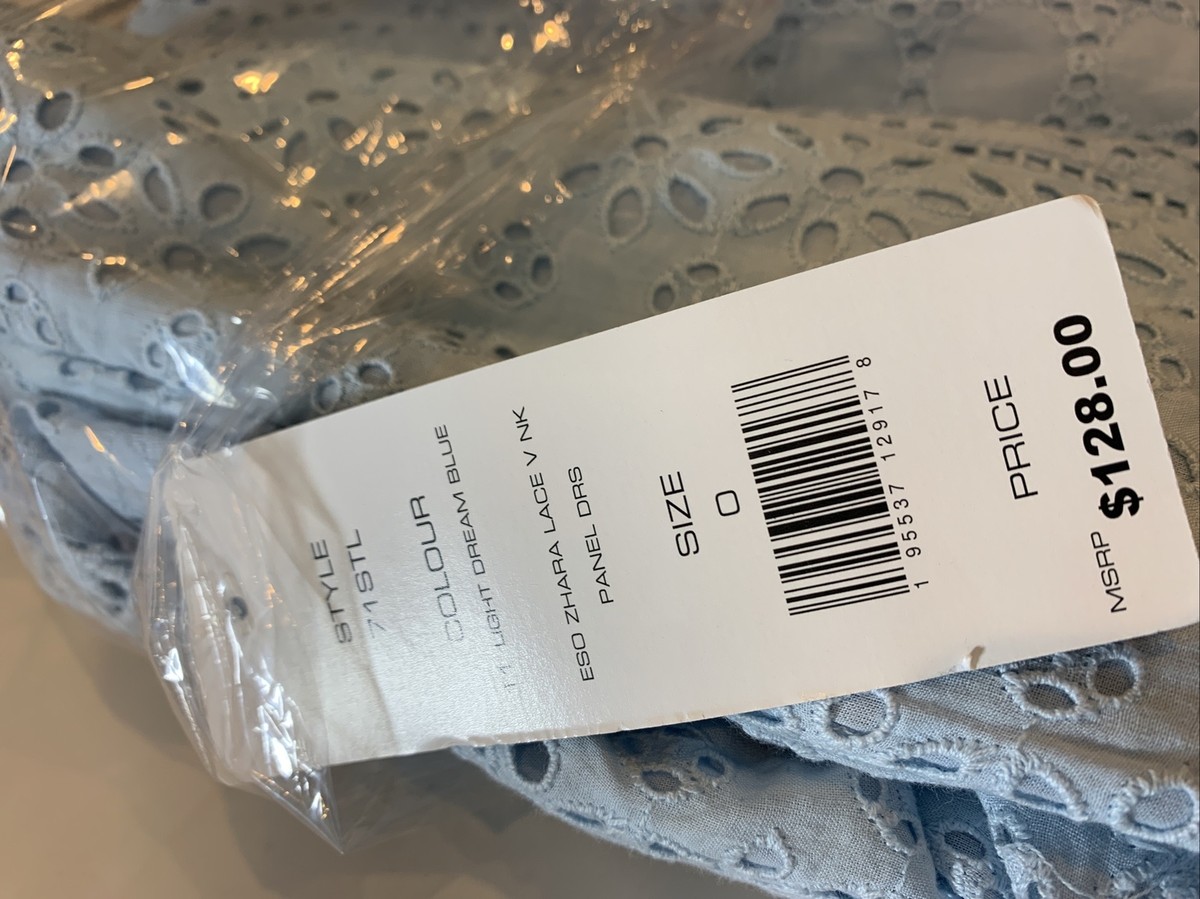 French Connection Zhara Lace Dress,size-0,blue