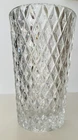Vintage Towle Diamond Cut Crystal Vase 10”