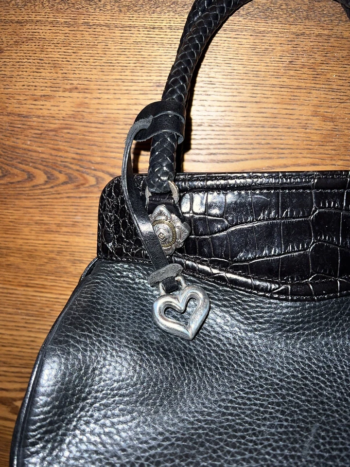 BRIGHTON 浪漫和维多利亚复古黑色可转换医生挎包手提包 — 第 3/4 张图片