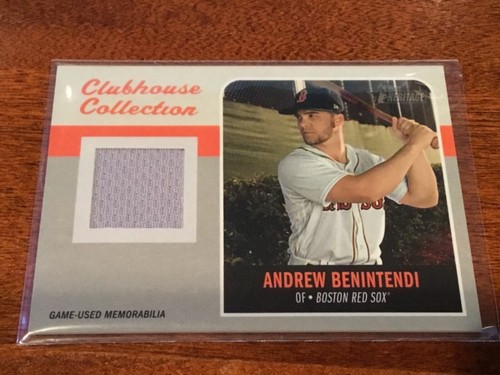 Andrew Benintendi #AB 2019 Topps Heritage Clubhouse Collection Relics card
