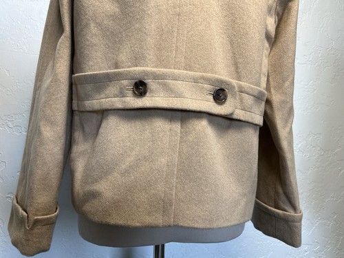 Polo Ralph Lauren Double Breasted Boxy Coat XXS XS Camel Wool Cashmere Pristine - Picture 9 of 12