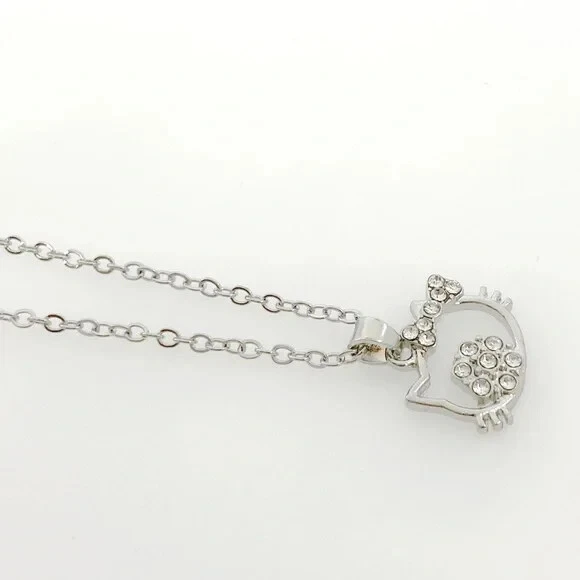 Collar Kawaii Hello Kitty Sanrio Anime Diamante Colgante Amor Collar Foto 3 de 4